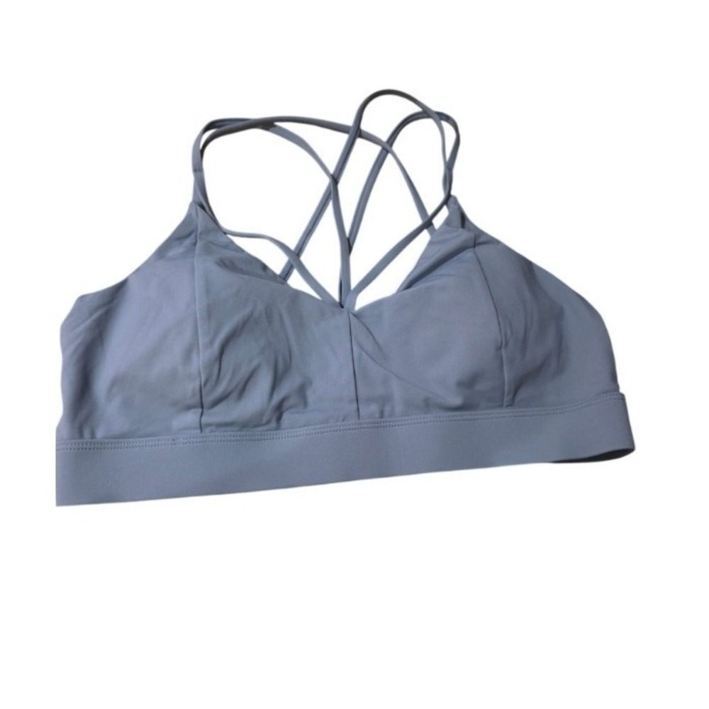 Running Girl Pullover Bra XXL Womens Blue Wireless Padded Sports Strappy Back